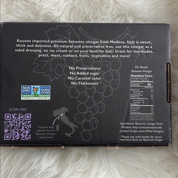 Kouzini Balsamic Vinegar Variety Pack, which includes six bottles - Picture 2 of 3